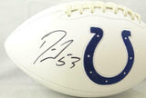 Darius Leonard Autographed Indianapolis Colts Logo Football - JSA W Auth *Black