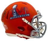 MATTHEW STAFFORD Autographed Rams Super Bowl LVI Mini Speed Helmet FANATICS