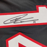 Framed Autographed/Signed Tyler Herro 33x42 Miami Black Jersey JSA COA