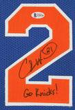 Charlie Ward Signed New York Knicks Jersey Inscribed "Go Knicks!" (Beckett COA)