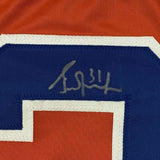 FRAMED Autographed/Signed GRANT FUHR 33x42 Edmonton Orange Hockey Jersey JSA COA