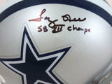 Tony Hill Autographed Dallas Cowboys Mini Helmet W/SB Champs- JSA W Authenticate