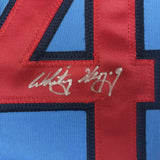 Autographed/Signed WHITEY HERZOG St. Louis Blue Baseball Jersey JSA COA Auto
