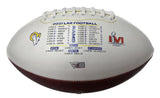 AARON DONALD Autographed Rams Super Bowl LVI Champ White Panel Football FANATICS