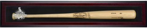 White Sox 2005 WS Champs Logo Mahogany Framed Single Bat Display Case