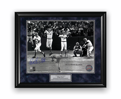 Carlton Fisk Signed Autographed 16x20 Photo Custom Framed To 20x24 NEP