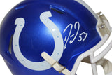 Darius Leonard Autographed Indianapolis Colts Flash Mini Helmet Beckett 35377