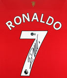 Manchester United Cristiano Ronaldo Signed Red Adidas Framed Jersey BAS Witness