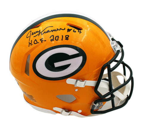 Jerry Kramer Signed Green Bay Packers Speed Authentic NFL Helmet with "HOF 2018"
