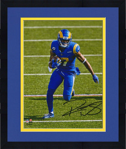 Framed Robert Woods Los Angeles Rams Signed 8" x 10" Blue Jersey Running Photo