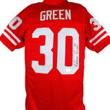 Ahman Green Autographed Red College Style Jersey-Beckett W Hologram *Black
