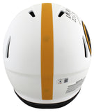 Steelers T.J. Watt "22.5 Sacks" Signed Lunar F/S Speed Proline Helmet BAS Wit