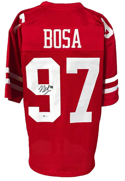 Nick Bosa Autographed 49ers Pro Style Red Jersey