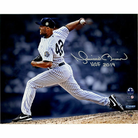 MARIANO RIVERA Autographed "HOF 2019" 8" x 10" 'Pitching' Photograph STEINER