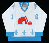 Michel Goulet Signed Quebec Nordiques Inscribed "H.O.F. 98" Jersey (Beckett)