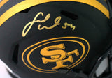 Fred Warner Autographed SF 49ers Eclipse Speed Mini Helmet- Beckett W Auth *Gold