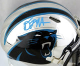DJ Moore Autographed Carolina Panthers Chrome Mini Helmet - JSA W Auth *Blue