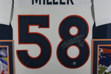 Von Miller Autographed/Signed Pro Style Framed White XL Jersey Beckett 36209