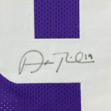 FRAMED Autographed/Signed ADAM THIELEN 33x42 Minnesota Purple Jersey JSA COA