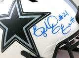 Ezekiel Elliott Autographed Cowboys Authentic Lunar F/S Helmet- Beckett W *Blue