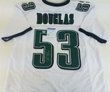 Hugh Douglas Signed Philadelphia Eagle Jersey (PSA COA) 3xPro Bowl Defensive End