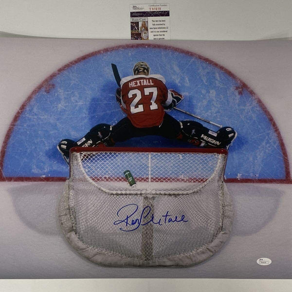 Autographed/Signed Ron Hextall Philadelphia Flyers 16x20 Hockey Photo JSA COA