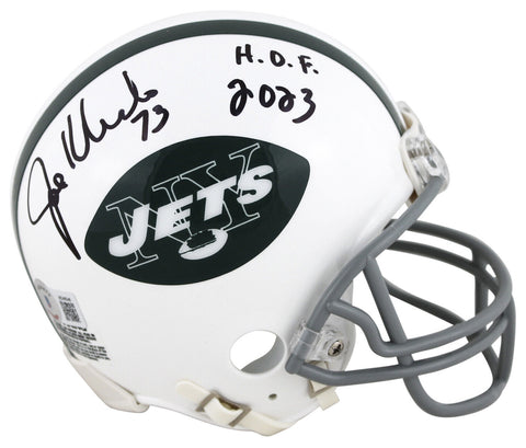 Jets Joe Klecko "HOF 2023" Authentic Signed 1965-77 TB Rep Mini Helmet BAS Wit