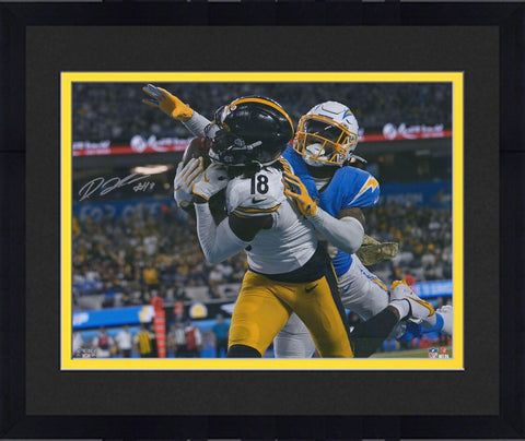 Framed Diontae Johnson Steelers Signed 16x20 Touchdown Catch Photograph