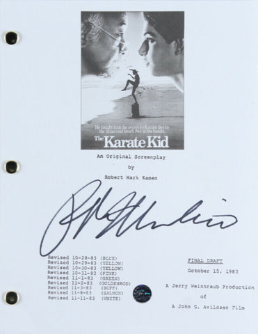 Ralph Macchio Signed "The Karate Kid" Movie Script (Legends COA) Daniel Son'