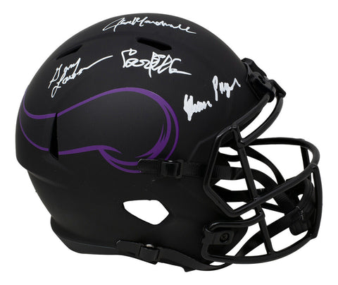 Purple People Eaters Signed Minnesota Vikings Speed Replica Eclipse Helmet BAS