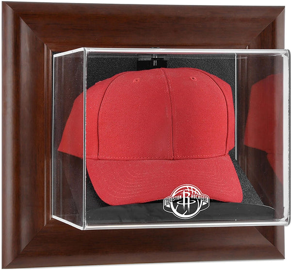 Houston Rockets Framed Wall-Mountable (2019-Present) Team Logo Cap Display Case