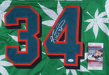 Ricky Williams Signed Miami Dolphins Weed Jersey (JSA COA) Smoke Weed Everyday