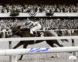 Ron Turcotte Signed 8x10 1973 Belmont Stakes Horse Racing Photo JSA ITP