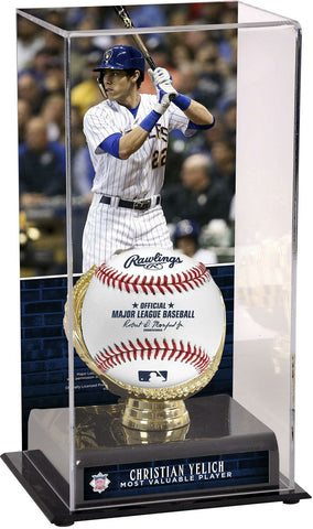 Christian Yelich Milwaukee Brewers 2018 NL MVP Gold Glove Case with Image