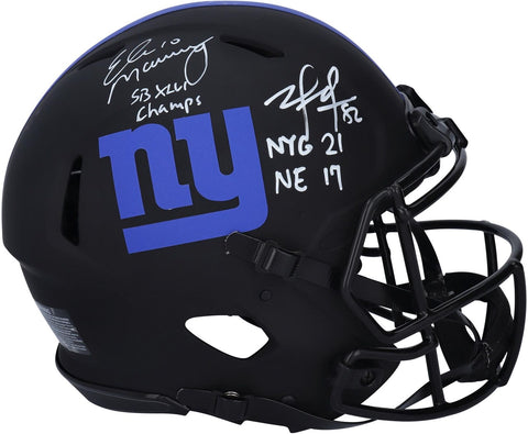 Eli Manning & Mario Manningham NY Giants Signed Eclipse Alt Helmet w/Multi Insc