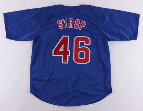 Pedro Strop Signed Chicago Cubs Jersey (RSA COA) 2016 Champion Bullpen Setup Man