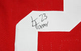 LaMichael James Autographed Red Pro Style Jersey- JSA W Authenticated