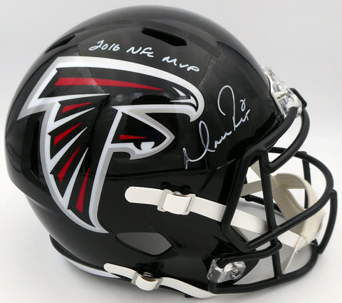 Matt Ryan Auto Falcons Full Size Helmet 2016 NFL MVP (Smudge) Beckett WL25974