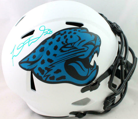 Fred Taylor Autographed Jville Jaguars Lunar Speed FS Helmet- Beckett W *Teal