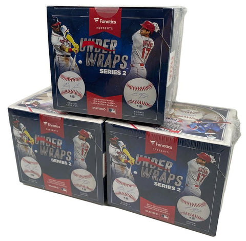 3 BOX SET FANATICS UNDER WRAPS MLB Mystery Baseball TROUT, JUDGE, OHTANI, HARPER