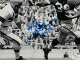 Hugh McElhenny Autographed 8x10 B&W Running Photo- JSA W Authenticated