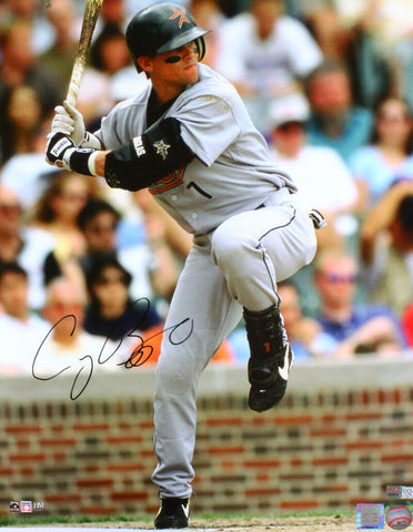Craig Biggio Autographed Houston Astros 16x20 HM Batting Photo- Tristar *Black