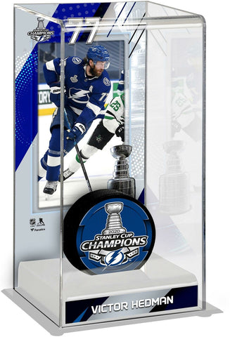 Victor Hedman Tampa Bay Lightning 2020 Stanley Cup Champs Deluxe Tall Puck Case