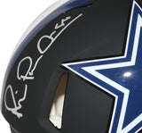 Cowboys Triplets Signed Authentic Flat Black Helmet Aikman Smith Irvin BAS 28400