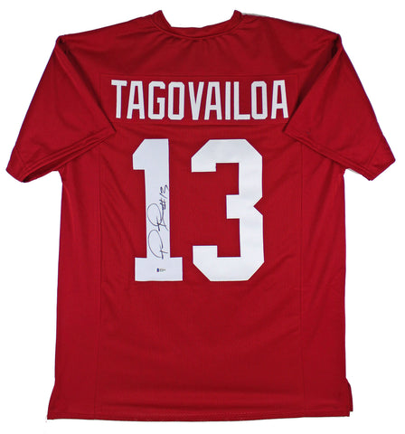 Alabama Tua Tagovailoa Authentic Signed Crimson Pro Style Jersey BAS