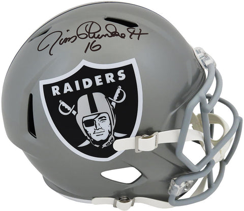 Jim Plunkett Signed Raiders FLASH Riddell Full Size Speed Replica Helmet -SS COA