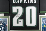 BRIAN DAWKINS (Eagles black SKYLINE) Signed Autographed Framed Jersey Beckett