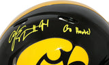 AJ Epenesa Signed Iowa Hawkeyes Authentic Speed Helmet Go Hawks BAS 33315