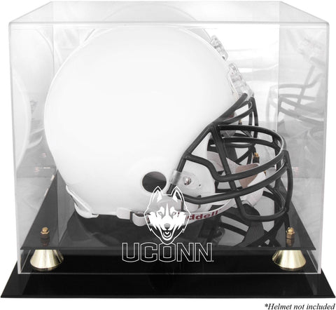 UConn Huskies Golden Classic Logo Helmet Display Case w Mirror Back