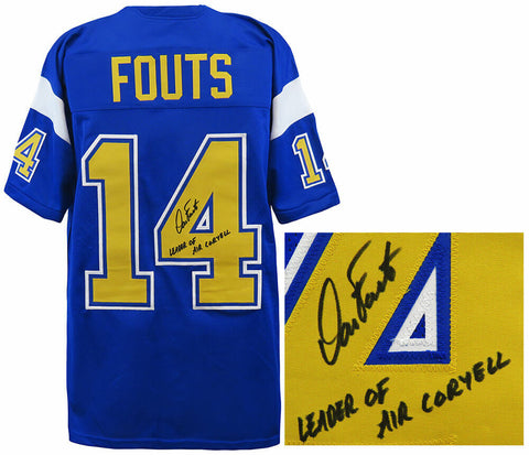 Dan Fouts Signed Navy Throwback Custom Football Jersey w/Air Coryell - (SS COA)